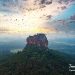 Sunrise at Sigiriya Rock during the dry season in Sri Lanka