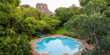 Scenic hotel stay in Sigiriya Sri Lanka with tropical surroundings