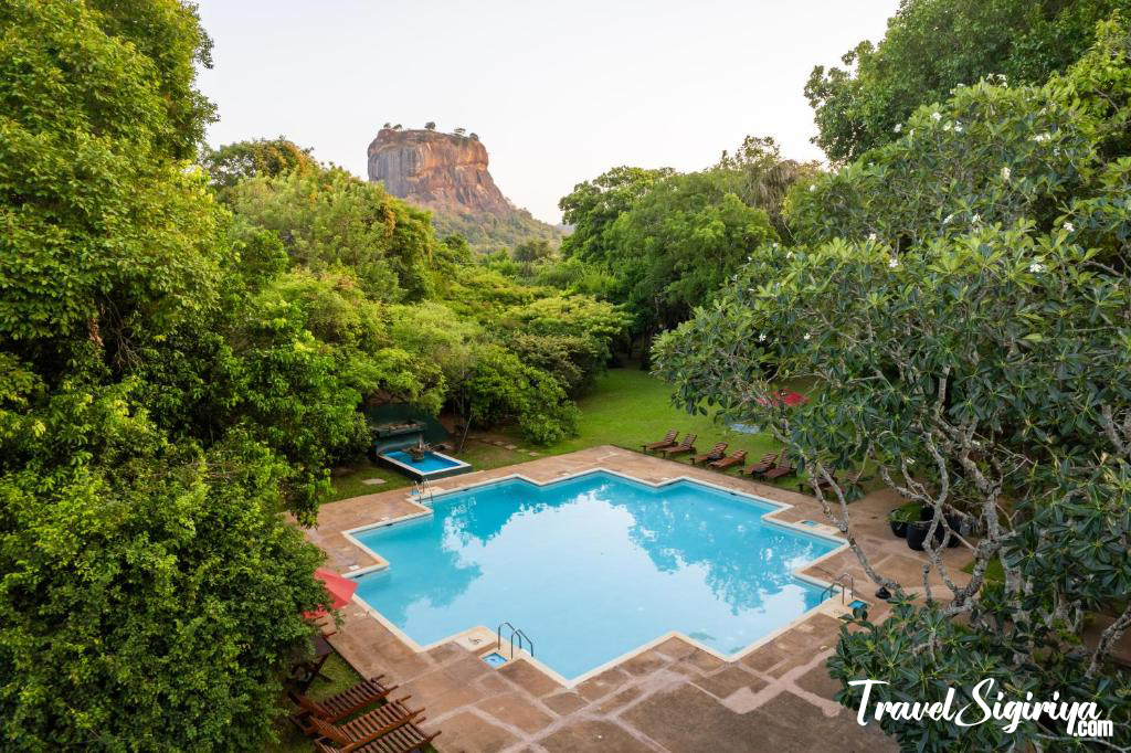 Scenic hotel stay in Sigiriya Sri Lanka with tropical surroundings